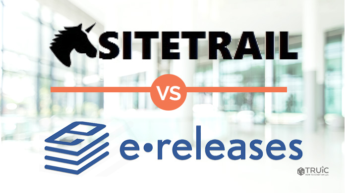 Sitetrail logo versus eReleases logo.